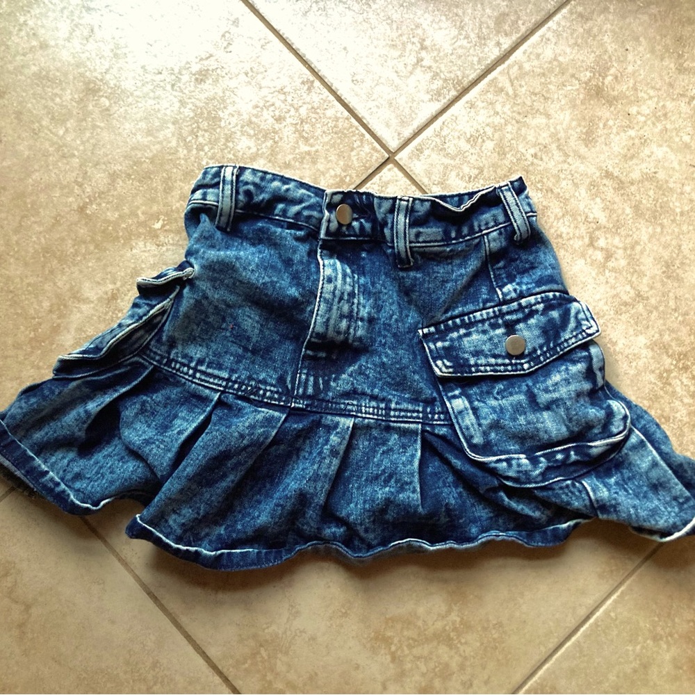 Grunge jean skirt